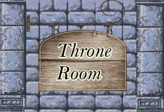 sign that says throne room